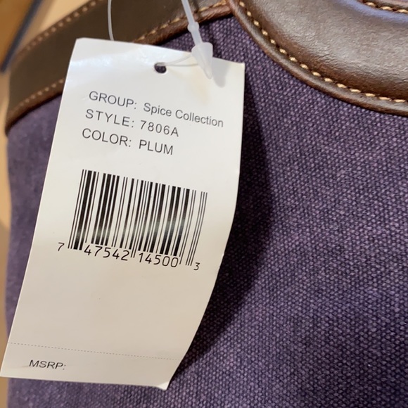 Carryland Plum Canvas Handbag - Picture 8 of 8